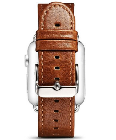 Curea iUni compatibila cu Apple Watch 1/2/3/4/5/6/7, 40mm, Vintage, Piele, Brown