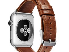 Curea iUni compatibila cu Apple Watch 1/2/3/4/5/6/7, 40mm, Vintage, Piele, Brown